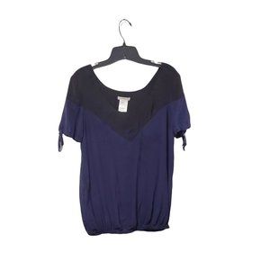 Anthropologie Hawks 100% Silk Short Sleeve Blouse Size S